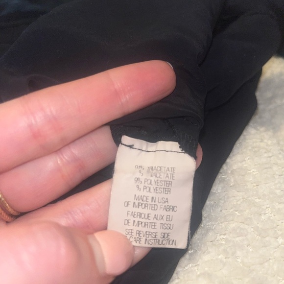 Theory Black Short Sleeve Satin Blouse- Small - Picture 5 of 6